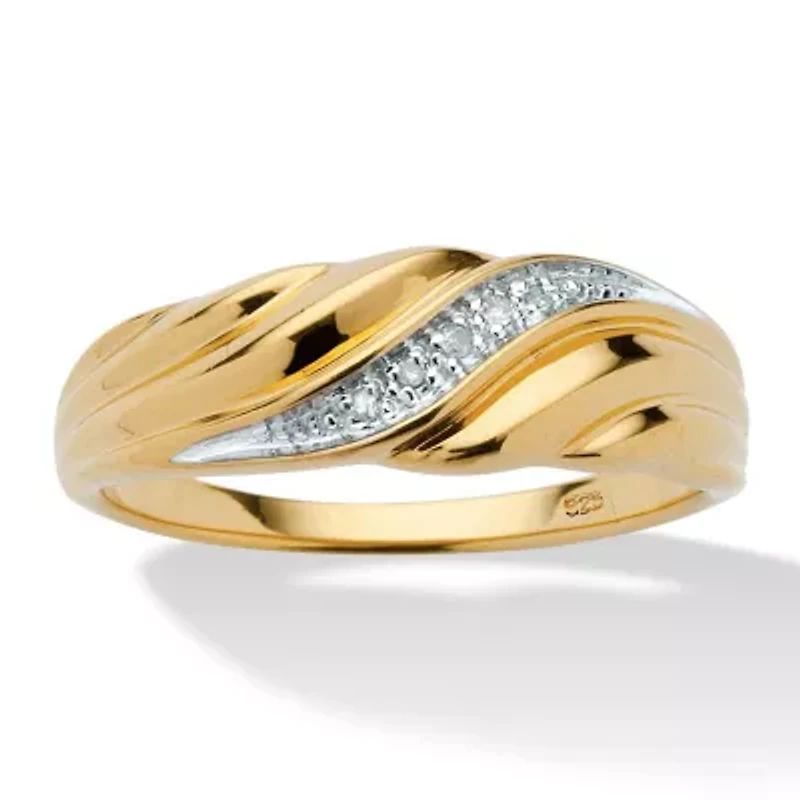 Men's Diamond Accent Ring Gold-Plated Sterling Silver