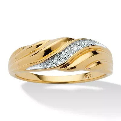 Men's Diamond Accent Ring Gold-Plated Sterling Silver