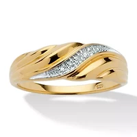 Men's Diamond Accent Ring Gold-Plated Sterling Silver