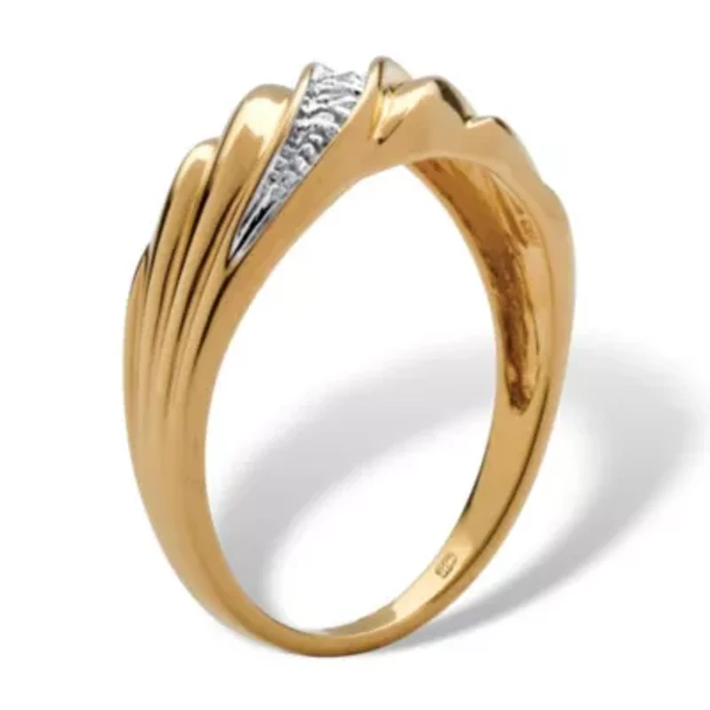 Men's Diamond Accent Ring Gold-Plated Sterling Silver