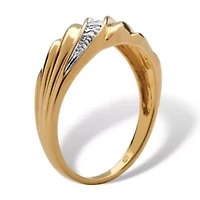 Men's Diamond Accent Ring Gold-Plated Sterling Silver