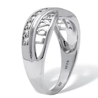 .20 TCW Diamond Sterling Silver Love Ring