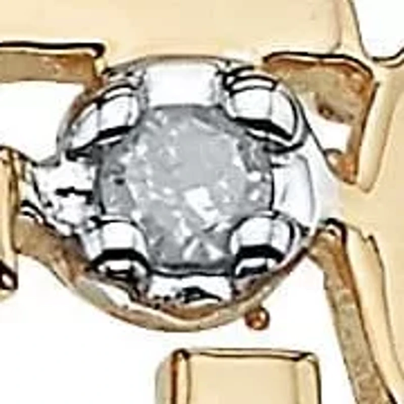 Diamond Accent Solid 10k Gold Triple Cross Ring