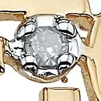 Diamond Accent Solid 10k Gold Triple Cross Ring