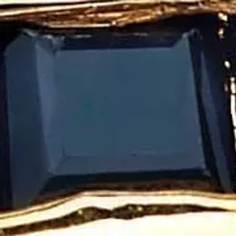 Men's 1.95 TCW Sapphire and CZ Ring Gold-Plated Sterling Silver