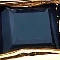 Men's 1.95 TCW Sapphire and CZ Ring Gold-Plated Sterling Silver