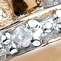 1/10 TCW Diamond Crossover Heart Ring Gold-Plated Sterling Silver