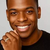 Men's Diamond Accented Wedding Ring Gold-Plated Sterling Silver