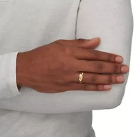 Men's Diamond Accented Wedding Ring Gold-Plated Sterling Silver