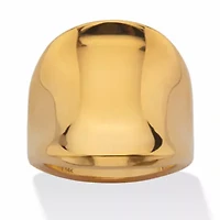 Concave 14k Yellow Gold Ultra-Lightweight Nano Diamond Resin FilledFreeform Ring