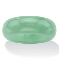 Genuine Green Jade Polished Ring