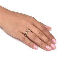 .11 TCW Diamond 18K Gold-Plated Sterling Silver Filigree Ring