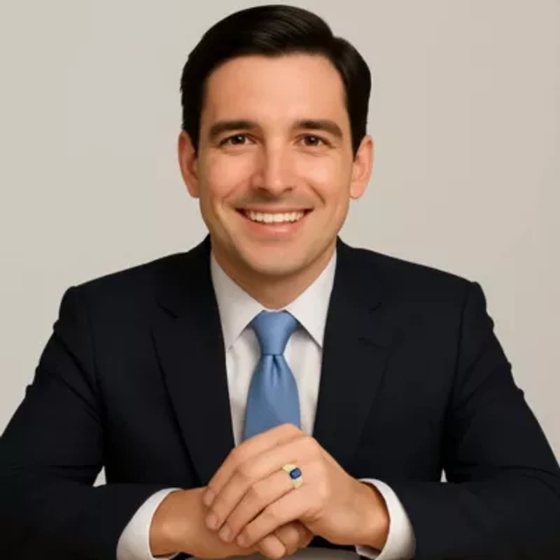 Lab Created Men's Blue Sapphire Diamond Accent 18k Gold-Plated Etched Ring