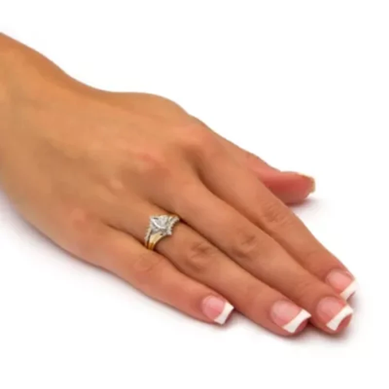 1/10 TCW Round Diamond 2-Piece Bridal Set 10k Gold