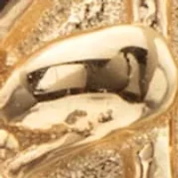 Men's Gold-Plated Sterling Silver Horizontal Crucifix Cross Ring