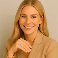 1/4 Cttw. Round Diamond 18k Gold-plated Sterling Silver Cluster Ring