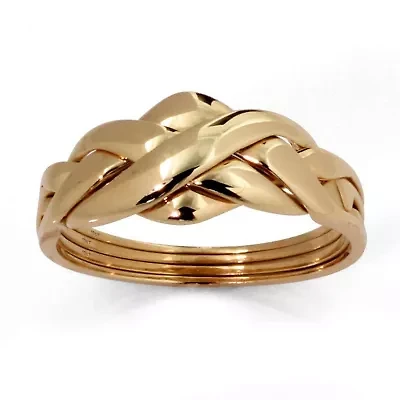 10k Yellow Gold Braided Puzzle Ring