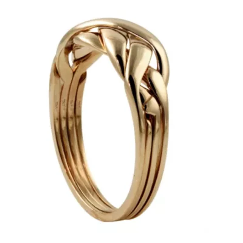 10k Yellow Gold Braided Puzzle Ring