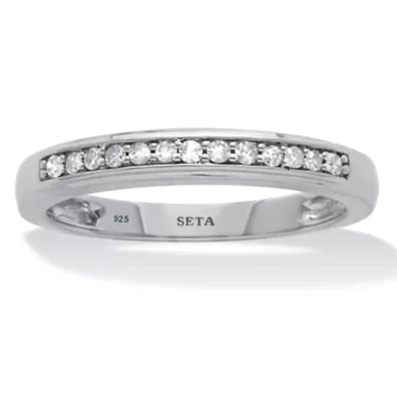 .13 TCW Diamond Sterling Silver Wedding Ring