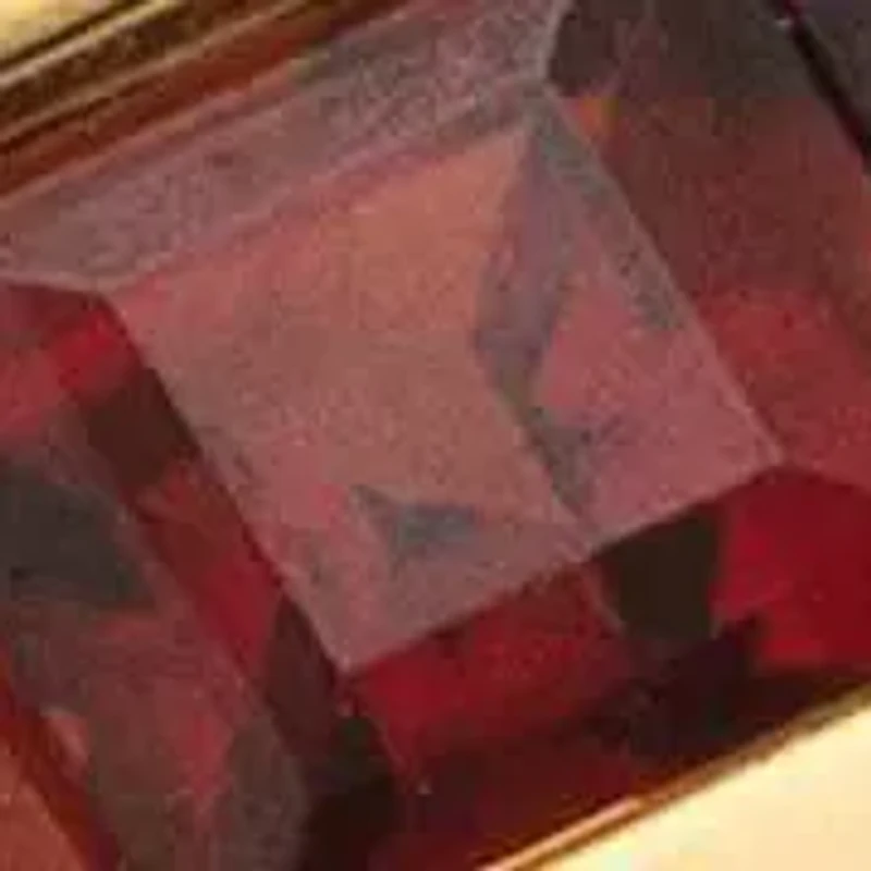 Men's .96 Cttw. 18k Gold-plated Sterling Silver Genuine Garnet and Diamond Ring