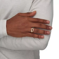 Men's .96 Cttw. 18k Gold-plated Sterling Silver Genuine Garnet and Diamond Ring