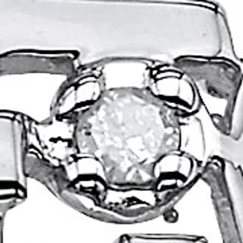 Diamond Accent Solid 10k Gold Triple Cross Ring