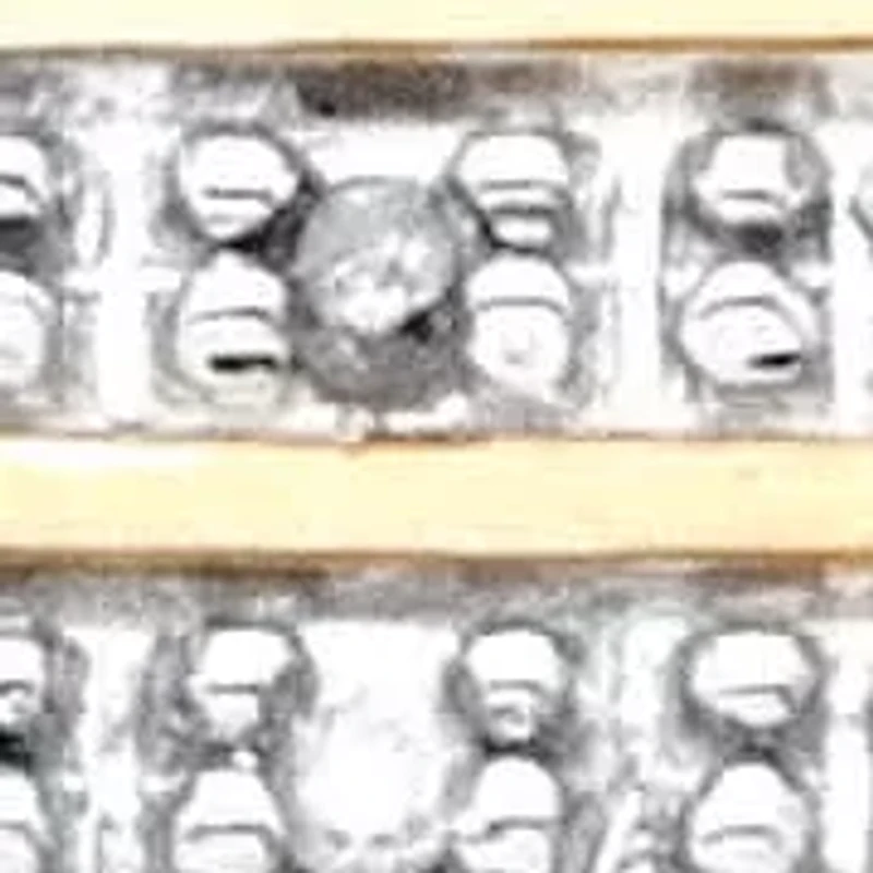 Men's 1/6 TCW Pave Diamond Grid Ring Gold-Plated Sterling Silver