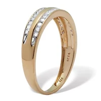 .24 TCW Diamond 18K Gold-Plated Sterling Silver Band Ring