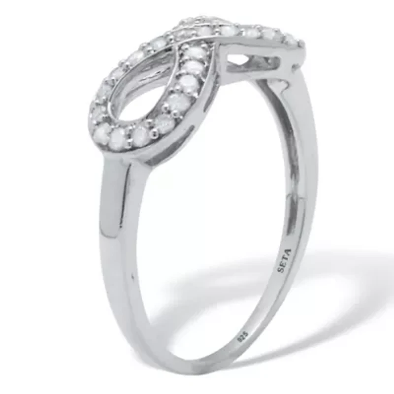 .25 TCW Diamond Sterling Silver Infinity Ring