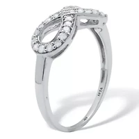 .25 TCW Diamond Sterling Silver Infinity Ring