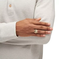 Men's 1/8 Cttw. 10k Yellow Gold Diamond Crucifix Ring