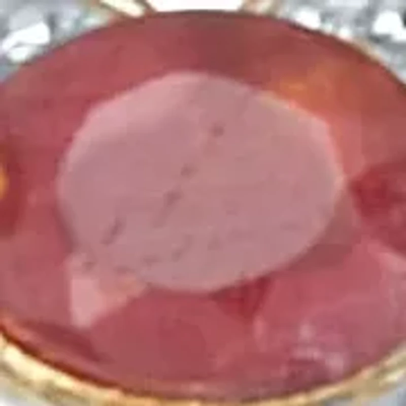 .62 TCW Oval Genuine Ruby Diamond Accent 18k Gold-Plated Sterling Silver Ring