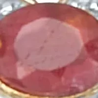 .62 TCW Oval Genuine Ruby Diamond Accent 18k Gold-Plated Sterling Silver Ring