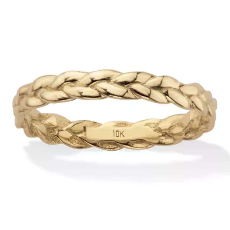 Braided Stackable Band Ring 10K Yellow Gold