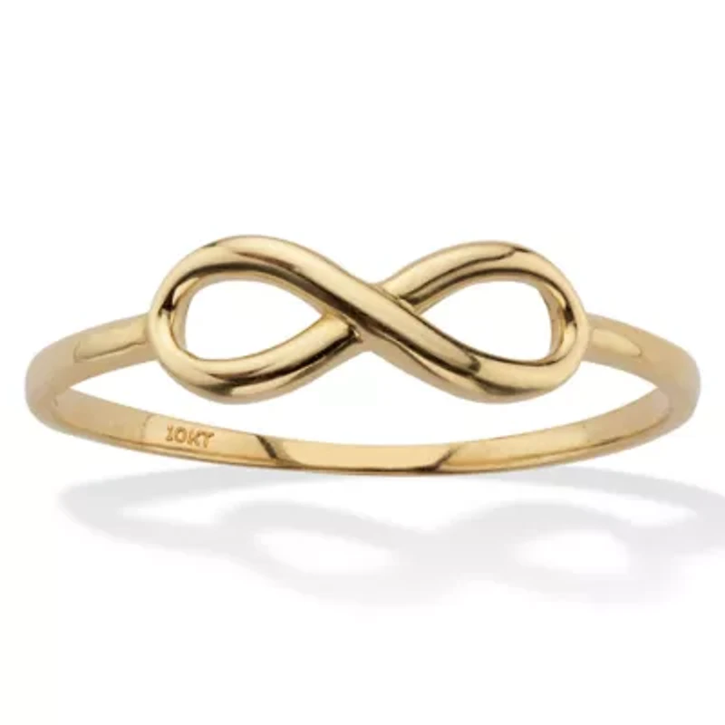 Stackable Infinity Ring Band 10K Yellow Gold