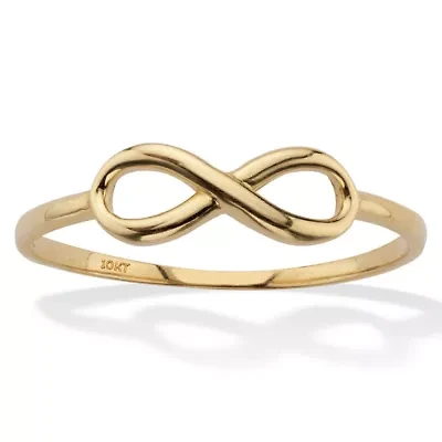 Stackable Infinity Ring Band 10K Yellow Gold