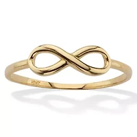 Stackable Infinity Ring Band 10K Yellow Gold