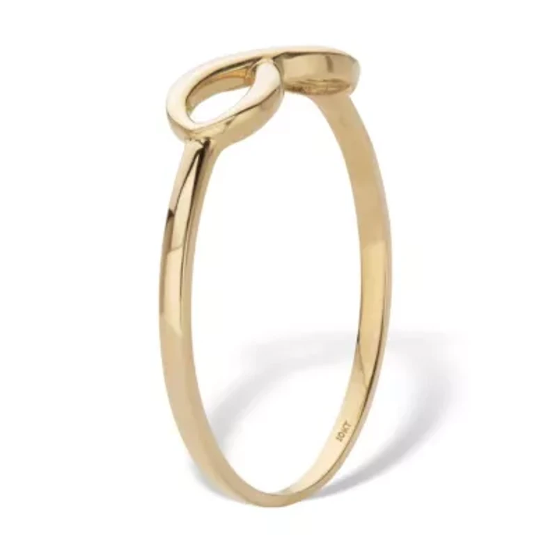 Stackable Infinity Ring Band 10K Yellow Gold