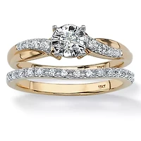 1/4 TCW Round Diamond Two-Piece Bridal Set 10K Gold