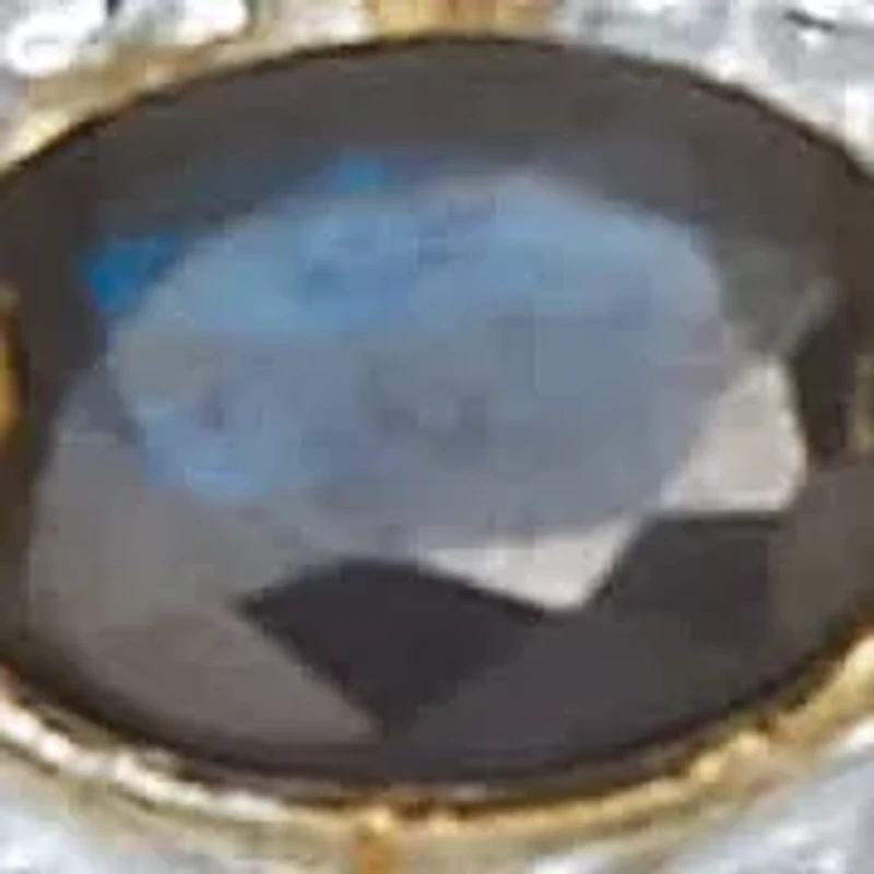 .62 TCW Genuine Sapphire Diamond Accent 18k Gold-Plated Sterling Silver Ring