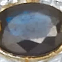 .62 TCW Genuine Sapphire Diamond Accent 18k Gold-Plated Sterling Silver Ring