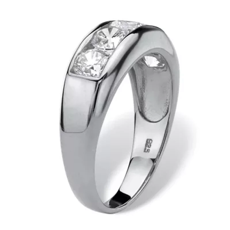 Men's 2.50 TCW Cubic Zirconia Ring Platinum-plated Sterling Silver