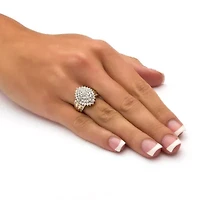 3/8 TCW Diamond Marquise-Shaped Ring 18k Yellow Gold-plated Sterling Silver