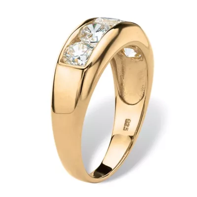 Men's 2.50 TCW CZ Wedding Band Gold-Plated Sterling Silver