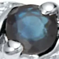.91 TCW Round Cut Genuine Blue Sapphire and White Topaz Sterling Silver Ring