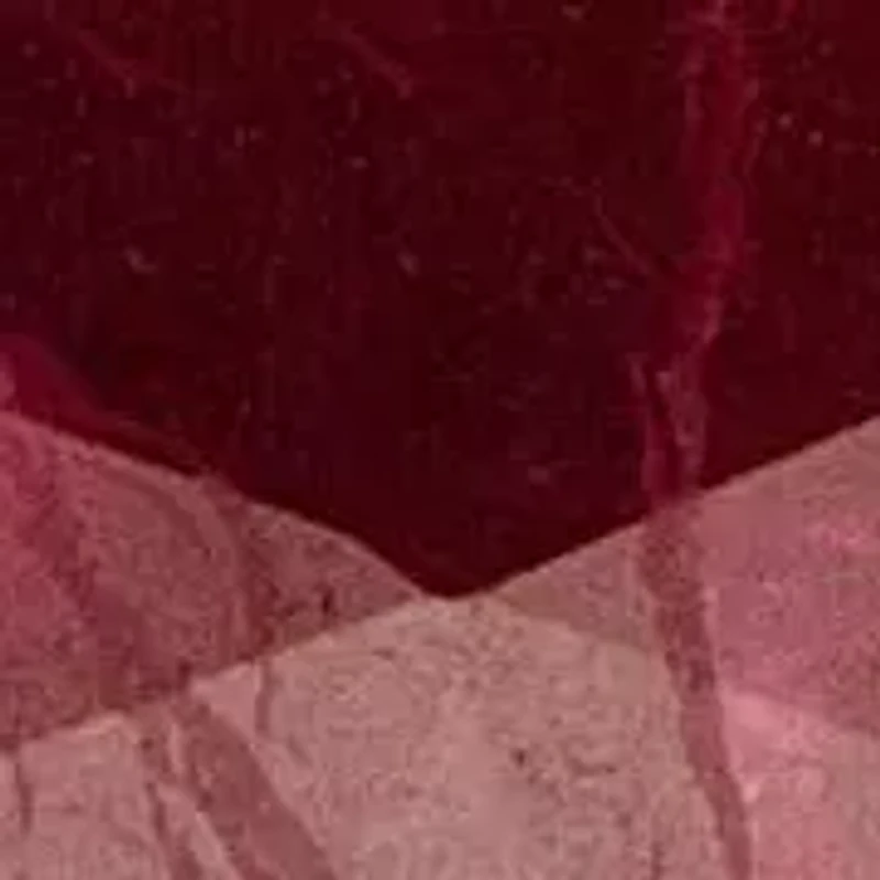 14.35 TCW Round Genuine Ruby and CZ 18k Gold-Plated Sterling Silver Halo Ring