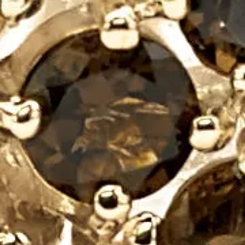 20 TCW Smoky Quartz Tennis Bracelet in Yellow Gold-Plated 7.25"