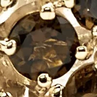 20 TCW Smoky Quartz Tennis Bracelet in Yellow Gold-Plated 7.25"