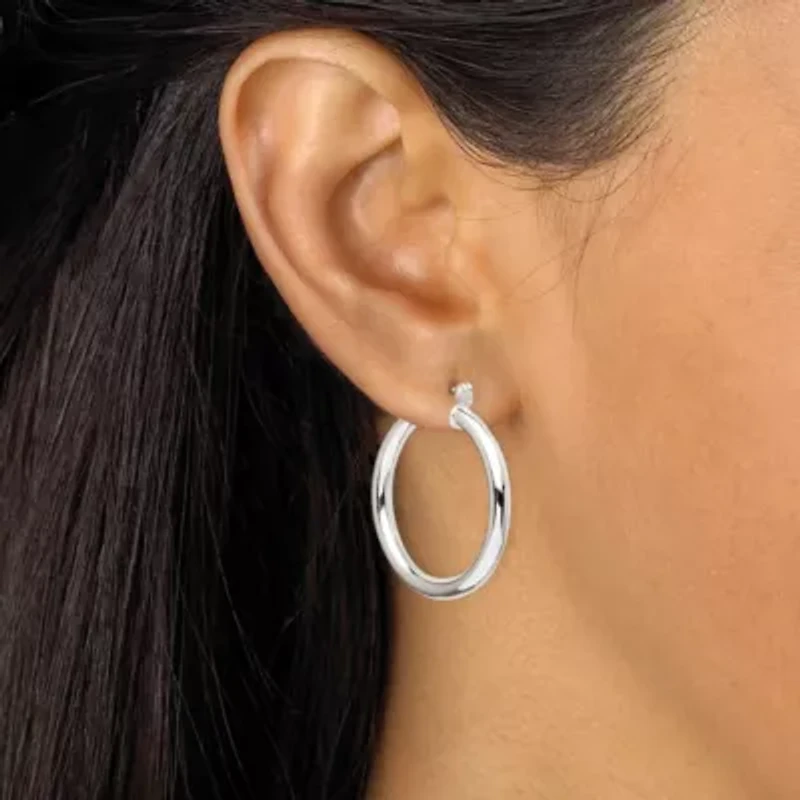 3 Pair Hoop Earrings Set in .925 Sterling Silver