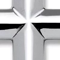 Cross Pendant in .925 Sterling Silver with Stainless Steel Chain 24"